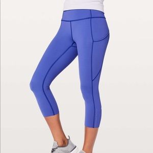 Lululemon Fast & Free Crop II Moroccan Bl - 6 BNWT